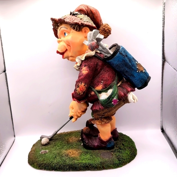 LAAF Collection Efteling Holland LUTT the GOLFER Gnome Figure Figurine Statue - Picture 12 of 12